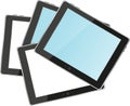Vector tablets pc with empty white and blue screen Royalty Free Stock Photo