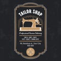 Vector tailor emblem, signage