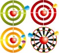 Vector target with apple