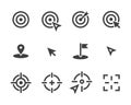 Vector target icon set pictogram