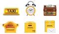 Vector taxi service icons. Part 2