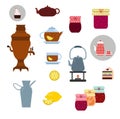 Vector tea ceremony icons set