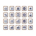 Vector technical ecommerce icon set