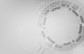 Vector technlogy circle display on gray backgrounds Royalty Free Stock Photo