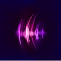 Vector techno background with crcular sound vibration Royalty Free Stock Photo