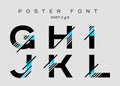 Vector Techno Font with Digital Glitch Text Effect.