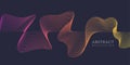Vector technology abstract background with dynamic amorphous vector flowing gradient particle water curve waves and modern pink,