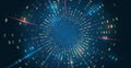 Vector technology background. Big data visualization. Abstract stream information with circles array and binary code. Information Royalty Free Stock Photo
