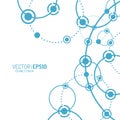 Vector technology concept. Connected Lines and dots. Network sign illustration Royalty Free Stock Photo