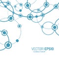 Vector technology concept. Connected Lines and dots. Network sign illustration Royalty Free Stock Photo