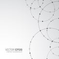 Vector technology concept illustration. Connected Lines and dots. Network sign Royalty Free Stock Photo