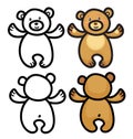 Vector teddy bears.