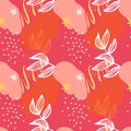 vector teenage seamless pattern naive simple style