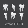 Vector teeth icons eps10