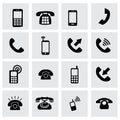 Vector telephone icon set Royalty Free Stock Photo