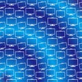 Vector television monitor background pattern BLUE