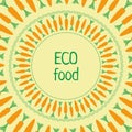 Vector template ÃÂarrot green orange circle eco food