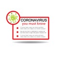 Template banner or poster. Dangerous chinese ncov corona virus, SARS pandemic risk information