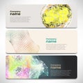 Vector template banners with digital technology and internet