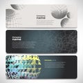 Vector template banners with digital technology and internet Royalty Free Stock Photo