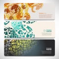 Vector template banners with digital technology and internet Royalty Free Stock Photo