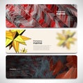 Vector template banners with digital technology and internet Royalty Free Stock Photo