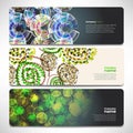 Vector template banners with digital technology and internet Royalty Free Stock Photo
