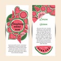 Vector template banners with watercolor paint Royalty Free Stock Photo