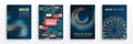 Vector template for brochure or cover. Filtering machine algorithms. Sorting data, array. Business layout, futuristic brochures, Royalty Free Stock Photo