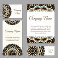 Vector template business card. Geometric background. Card or invitation collection. Islam, Arabic, Indian, ottoman motifs. Royalty Free Stock Photo