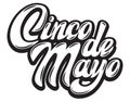 Vector template with calligraphic lettering for celebration Cinco de Mayo Royalty Free Stock Photo