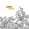 Vector template with coffee branch