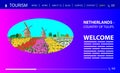 Vector template concept for web site. Welcome to the Netherlands