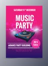 Vector template for a concert poster and music party flyer