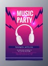 Vector template for a concert poster and music party flyer