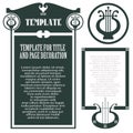 Vector template concert program, envelope and other invitations or greeting cards Royalty Free Stock Photo