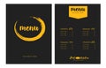 Vector template design restaurant menu, sushi cafe menu