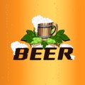 Vector template of the emblem of beer