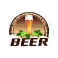 Vector template of the emblem of beer