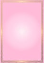 Empty gradient pink frame with gold and highlights