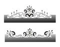 Vector template for a fence. Wrought iron. Metal fence sketch. Artistic forging. Metal garden decoration Royalty Free Stock Photo
