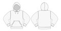 Illustration of hoodie hooded sweatshirt / white color