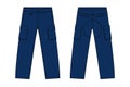 Illustration of men`s denim pants