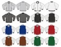 Illustration of baseball jacket / color variations