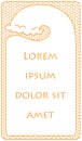 Vector template, label or card with honey ocean wave and honeycombs.