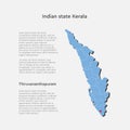 Vector template map province India info graphic