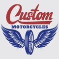 Vector template on motorcycle theme with calligraphic inscription