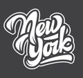 Vector template with name of the state New York. Lettering