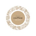 Vector template. Nature symbol of coffee