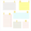 Vector template notepaper different shades. Isolated vector illustration Royalty Free Stock Photo